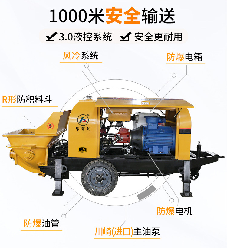 煤矿防爆混凝土泵